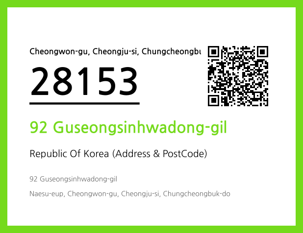 Address and Postal Code QR Code Image (CC BY 4.0)