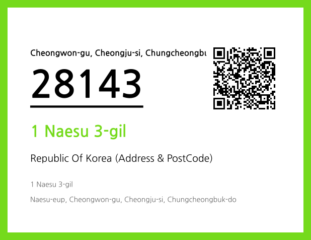 Address and Postal Code QR Code Image (CC BY 4.0)