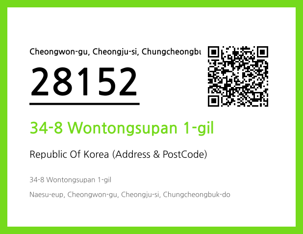 Address and Postal Code QR Code Image (CC BY 4.0)