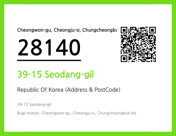 Address and Postal Code QR Code Image (CC BY 4.0)