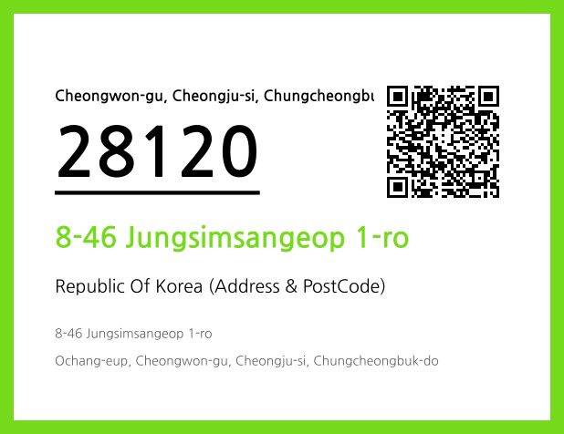 Address and Postal Code QR Code Image