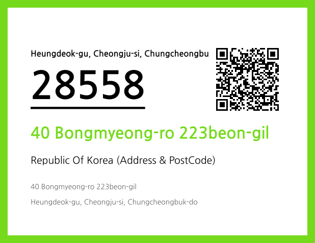 CC BY 4.0 Address and Postal Code QR Code Image (CC BY 4.0)