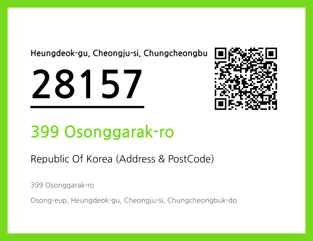 Address and Postal Code QR Code Image (CC BY 4.0)