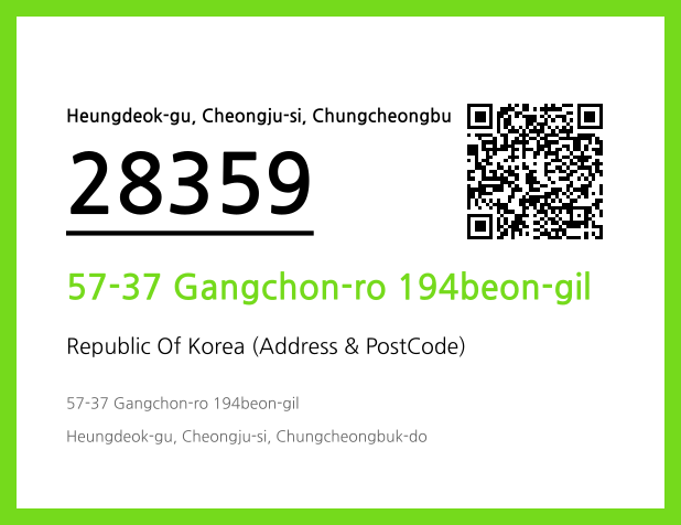 Address and Postal Code QR Code Image (CC BY 4.0)