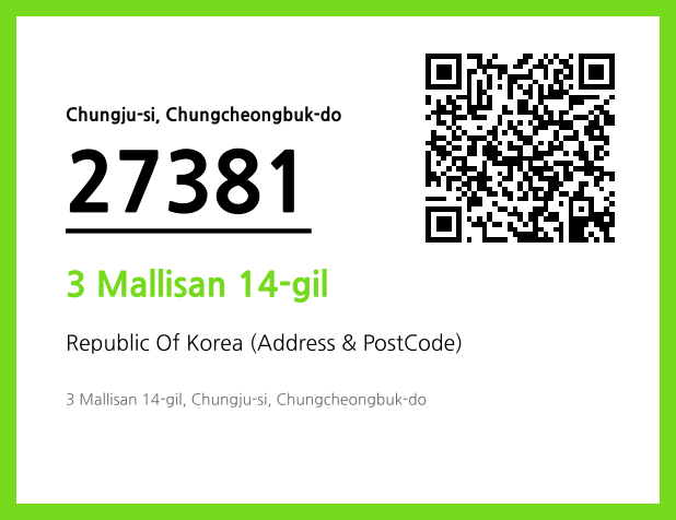 Address and Postal Code QR Code Image (CC BY 4.0)