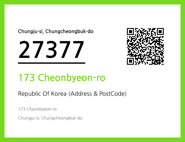 Address and Postal Code QR Code Image (CC BY 4.0)