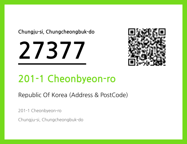 Address and Postal Code QR Code Image (CC BY 4.0)
