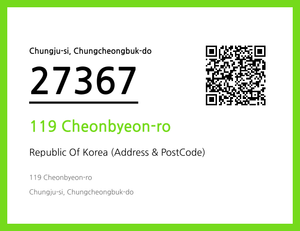 CC BY 4.0 Address and Postal Code QR Code Image (CC BY 4.0)