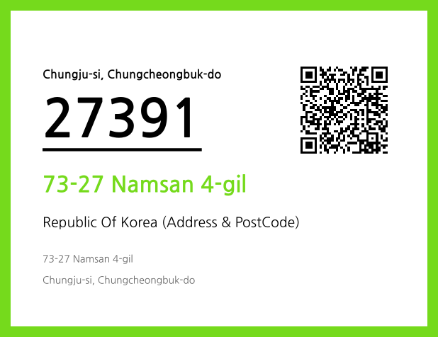 CC BY 4.0 Address and Postal Code QR Code Image (CC BY 4.0)