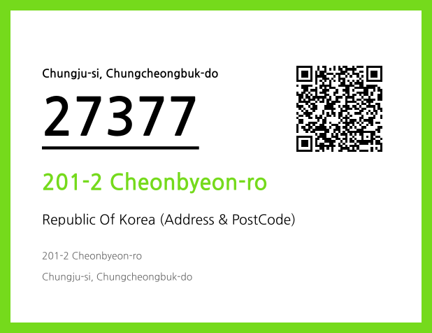 Address and Postal Code QR Code Image (CC BY 4.0)