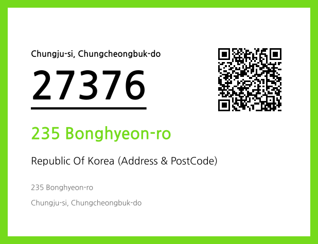 Address and Postal Code QR Code Image (CC BY 4.0)
