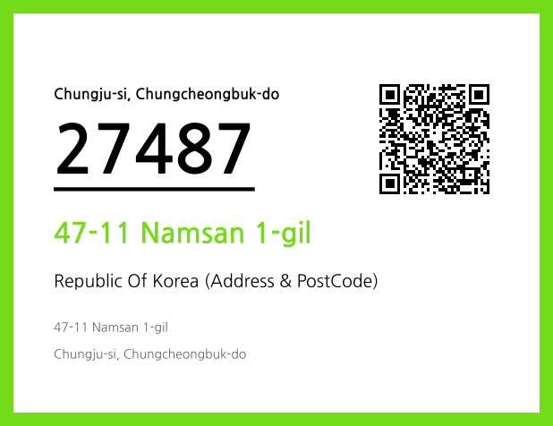 CC BY 4.0 Address and Postal Code QR Code Image (CC BY 4.0)