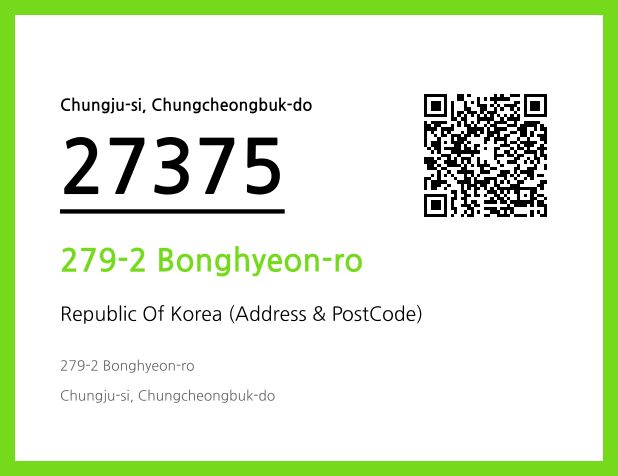 Address and Postal Code QR Code Image (CC BY 4.0)