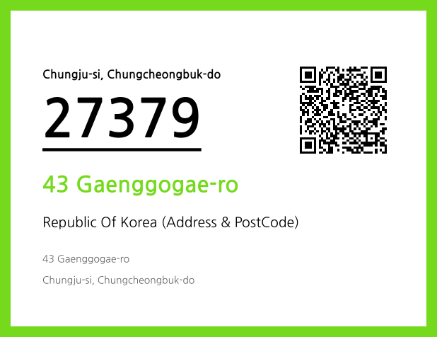 Address and Postal Code QR Code Image (CC BY 4.0)