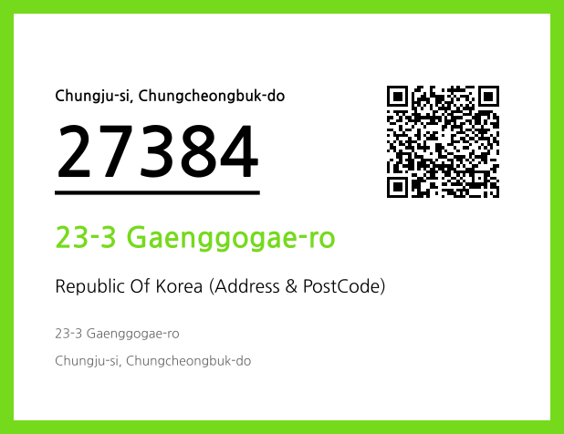 Address and Postal Code QR Code Image (CC BY 4.0)