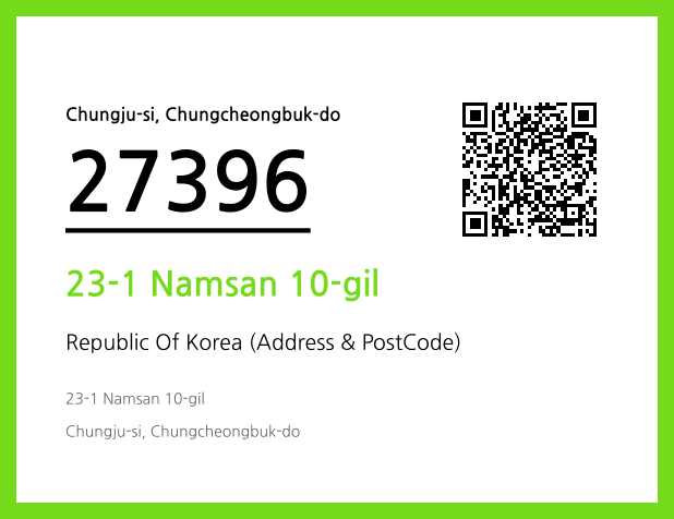 Address and Postal Code QR Code Image (CC BY 4.0)