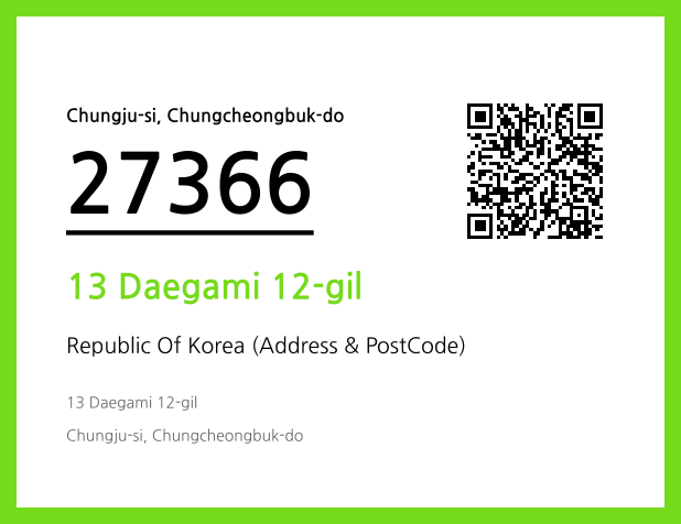 Address and Postal Code QR Code Image (CC BY 4.0)