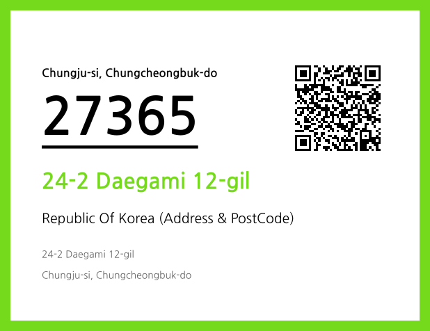 Address and Postal Code QR Code Image (CC BY 4.0)