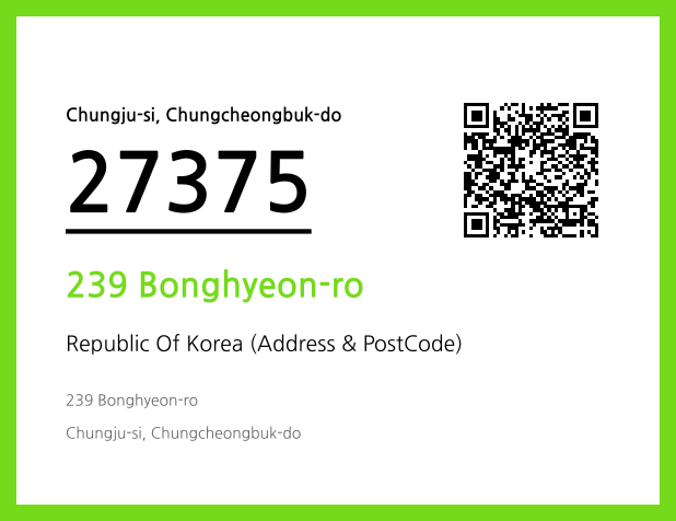 Address and Postal Code QR Code Image (CC BY 4.0)