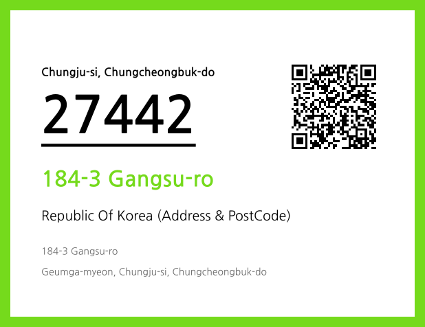 Address and Postal Code QR Code Image (CC BY 4.0)