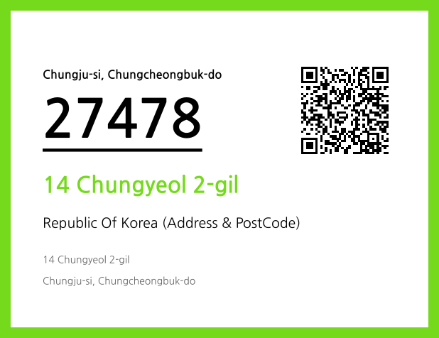 Address and Postal Code QR Code Image (CC BY 4.0)