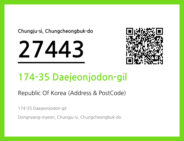 Address and Postal Code QR Code Image (CC BY 4.0)