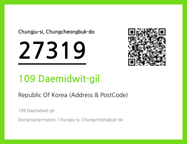 Address and Postal Code QR Code Image (CC BY 4.0)