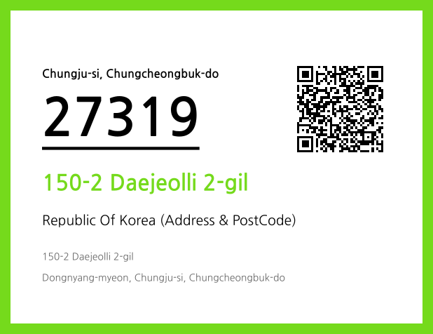 Address and Postal Code QR Code Image (CC BY 4.0)