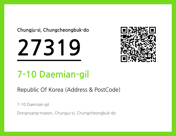 Address and Postal Code QR Code Image (CC BY 4.0)