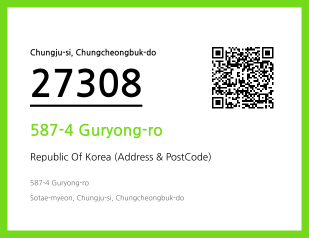 CC BY 4.0 Address and Postal Code QR Code Image (CC BY 4.0)