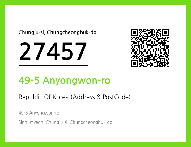 CC BY 4.0 Address and Postal Code QR Code Image (CC BY 4.0)