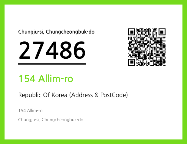 Address and Postal Code QR Code Image (CC BY 4.0)