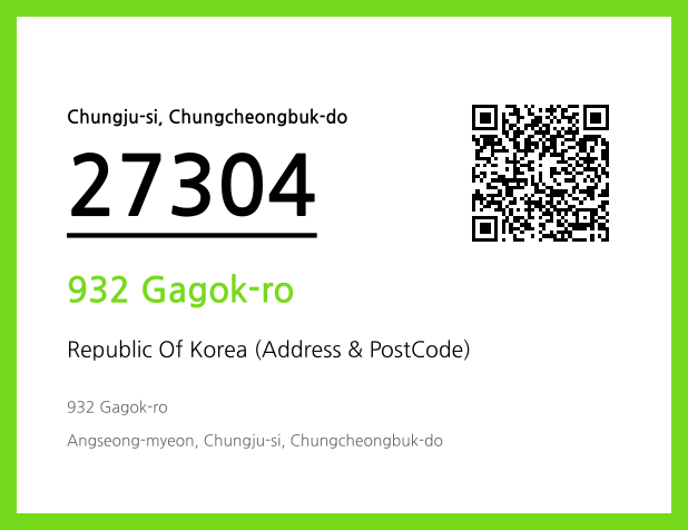 Address and Postal Code QR Code Image (CC BY 4.0)