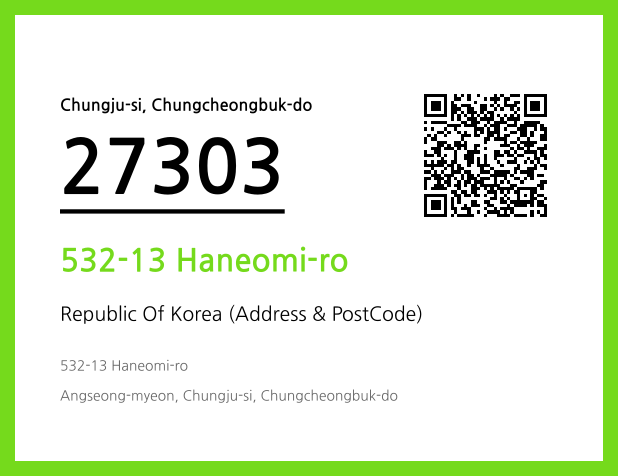 Address and Postal Code QR Code Image (CC BY 4.0)