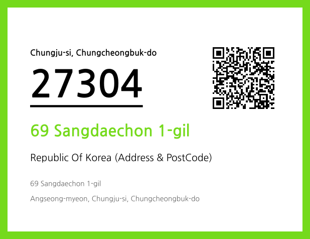 CC BY 4.0 Address and Postal Code QR Code Image (CC BY 4.0)