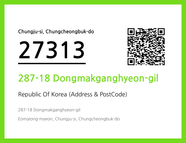 Address and Postal Code QR Code Image (CC BY 4.0)