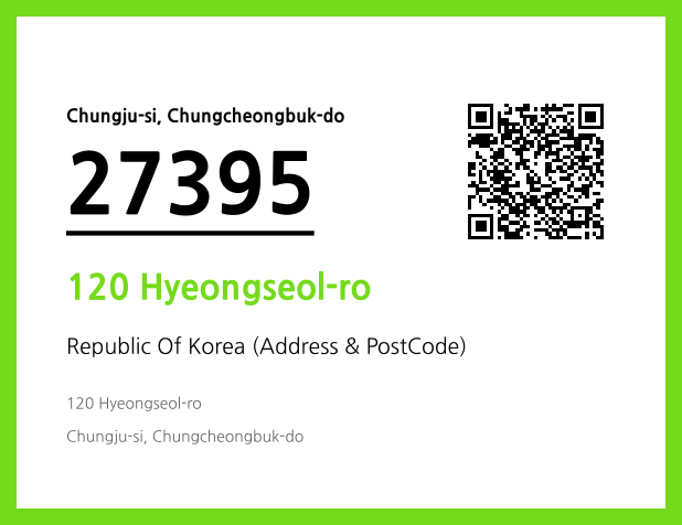 Address and Postal Code QR Code Image (CC BY 4.0)