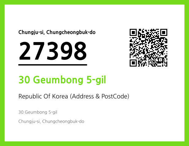 Address and Postal Code QR Code Image (CC BY 4.0)