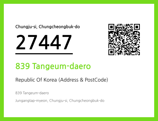 Address and Postal Code QR Code Image (CC BY 4.0)