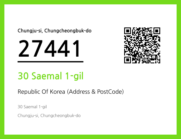 CC BY 4.0 Address and Postal Code QR Code Image (CC BY 4.0)