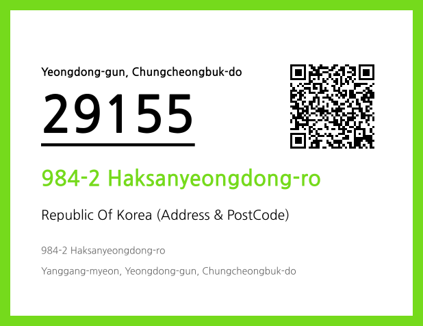 Address and Postal Code QR Code Image (CC BY 4.0)