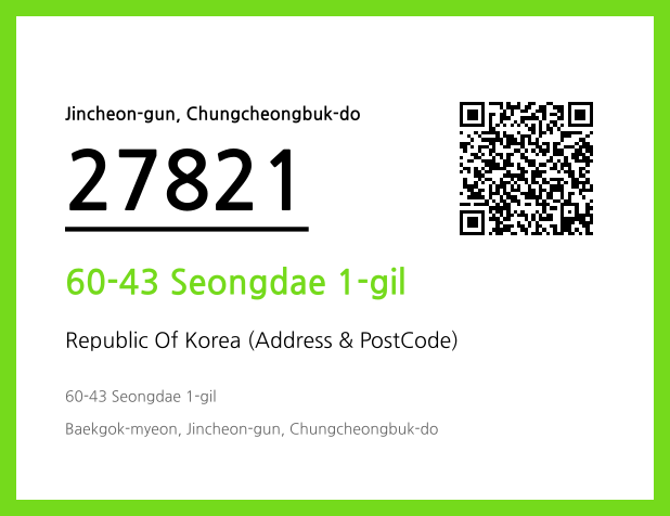 Address and Postal Code QR Code Image (CC BY 4.0)