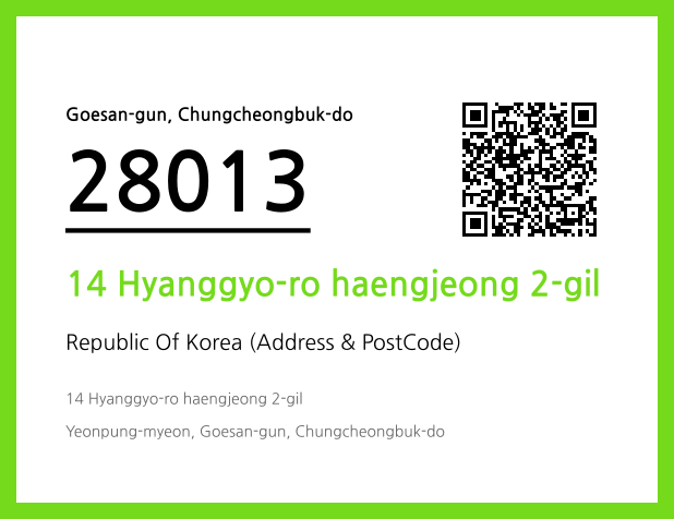 Address and Postal Code QR Code Image (CC BY 4.0)