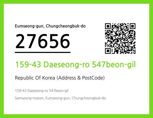 Address and Postal Code QR Code Image (CC BY 4.0)