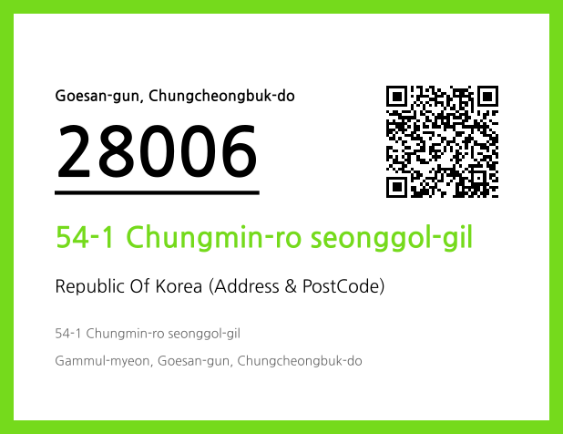 Address and Postal Code QR Code Image (CC BY 4.0)