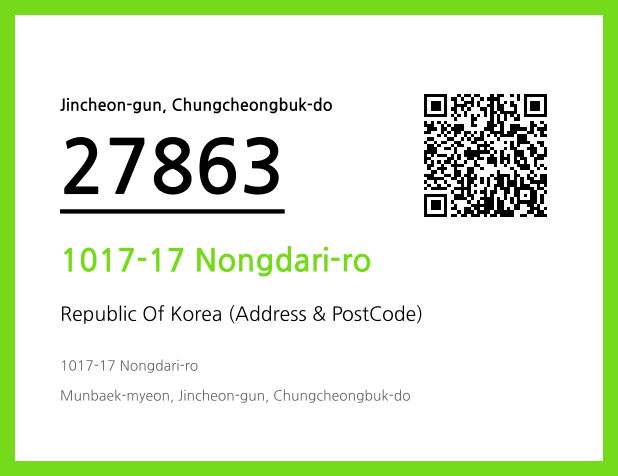 Address and Postal Code QR Code Image (CC BY 4.0)