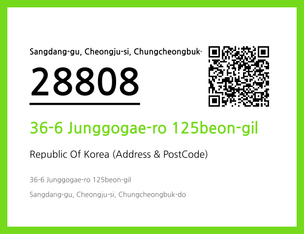 Address and Postal Code QR Code Image (CC BY 4.0)