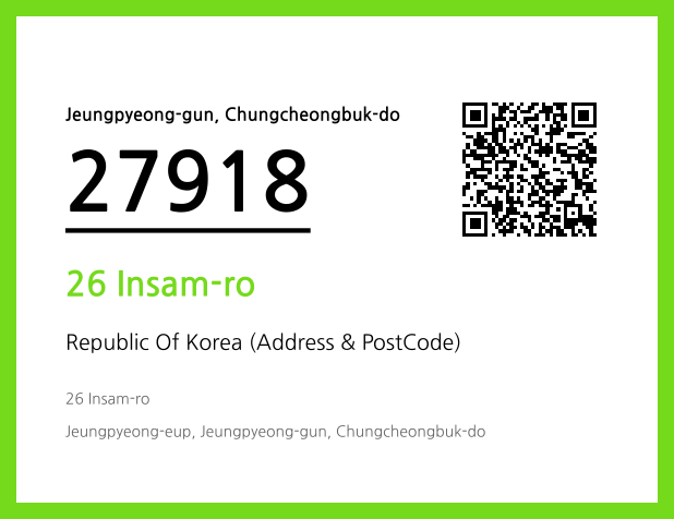 Address and Postal Code QR Code Image (CC BY 4.0)