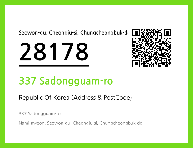 Address and Postal Code QR Code Image (CC BY 4.0)