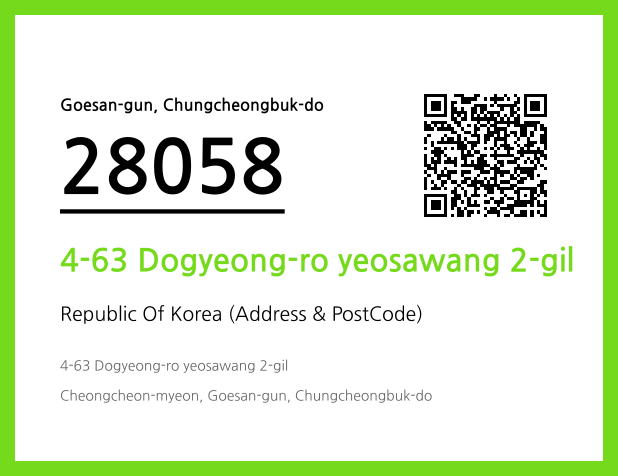 Address and Postal Code QR Code Image (CC BY 4.0)